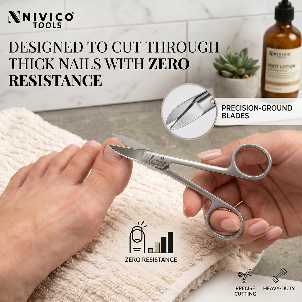 Premium Toenail Scissors – Heavy-Duty Podiatry Shears for Thick & Ingrown Nails