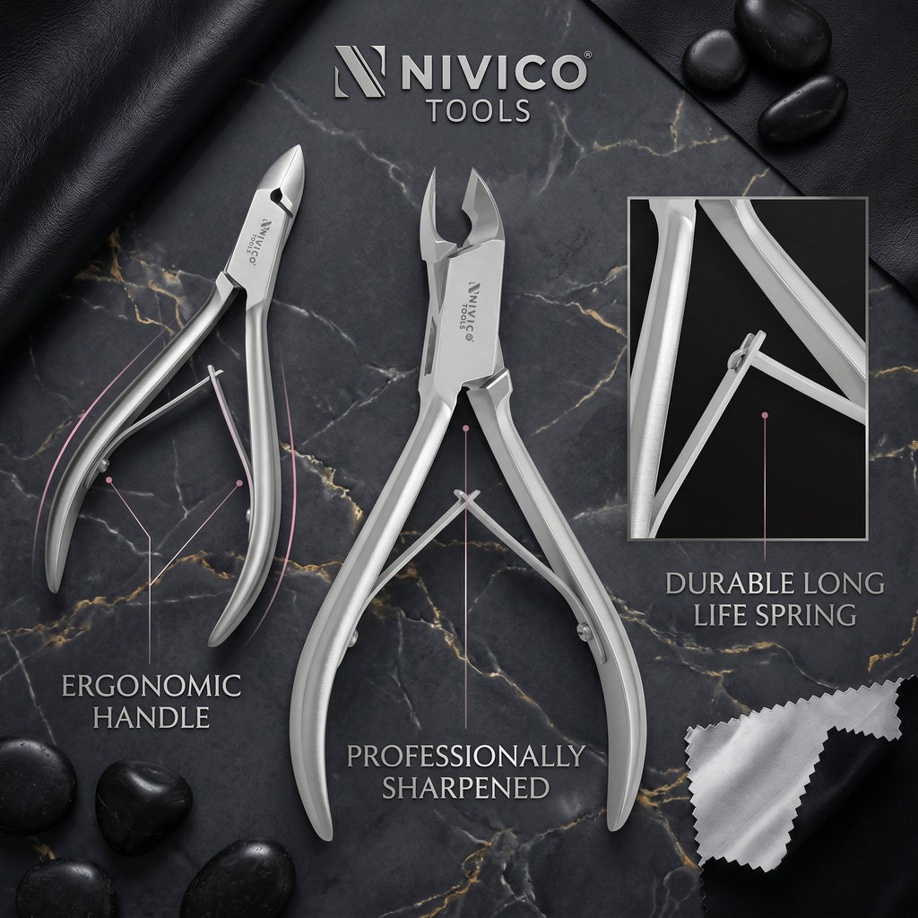 Professional Cuticle Nipper – Cuticle Trimmer - Hangnail Clipper with Double Leaf Wire Spring