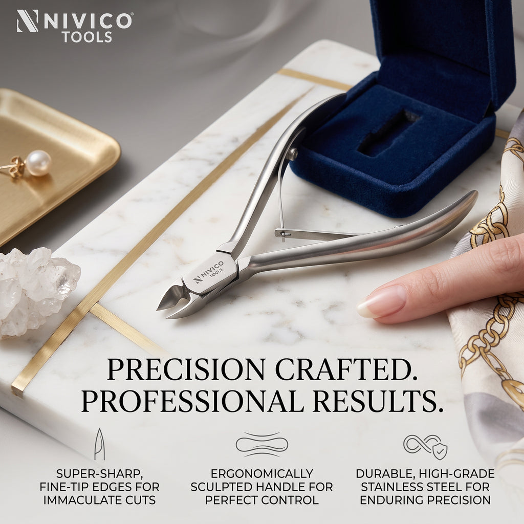 Professional Cuticle Nipper – Cuticle Trimmer - Hangnail Clipper with Double Leaf Wire Spring