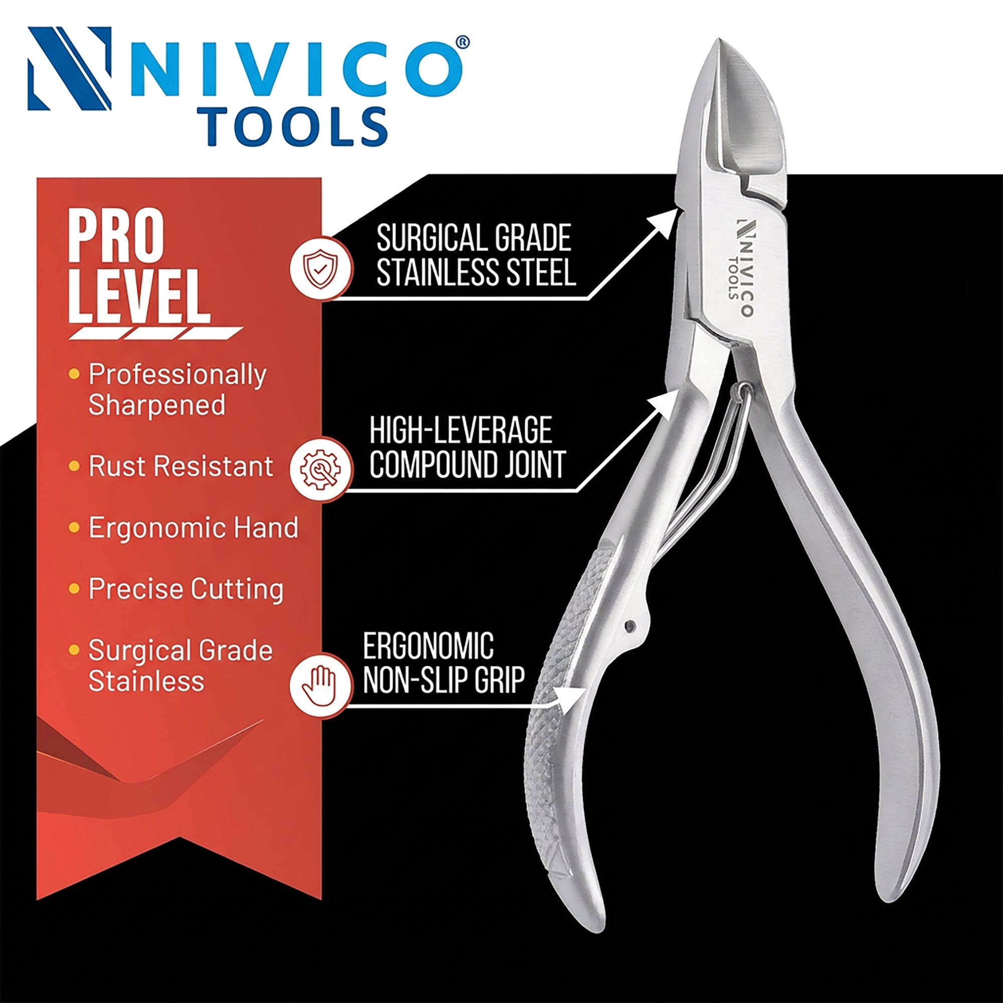 Professional Nail Cutter – Premium Fingernail & Toenail Clipper