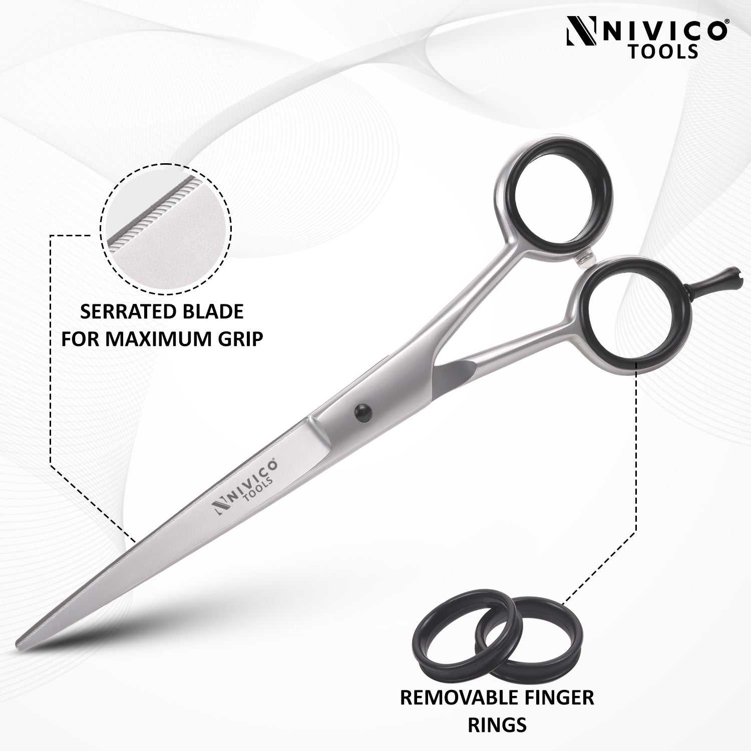 Professional 6.5” Hair Cutting Scissors with Comb