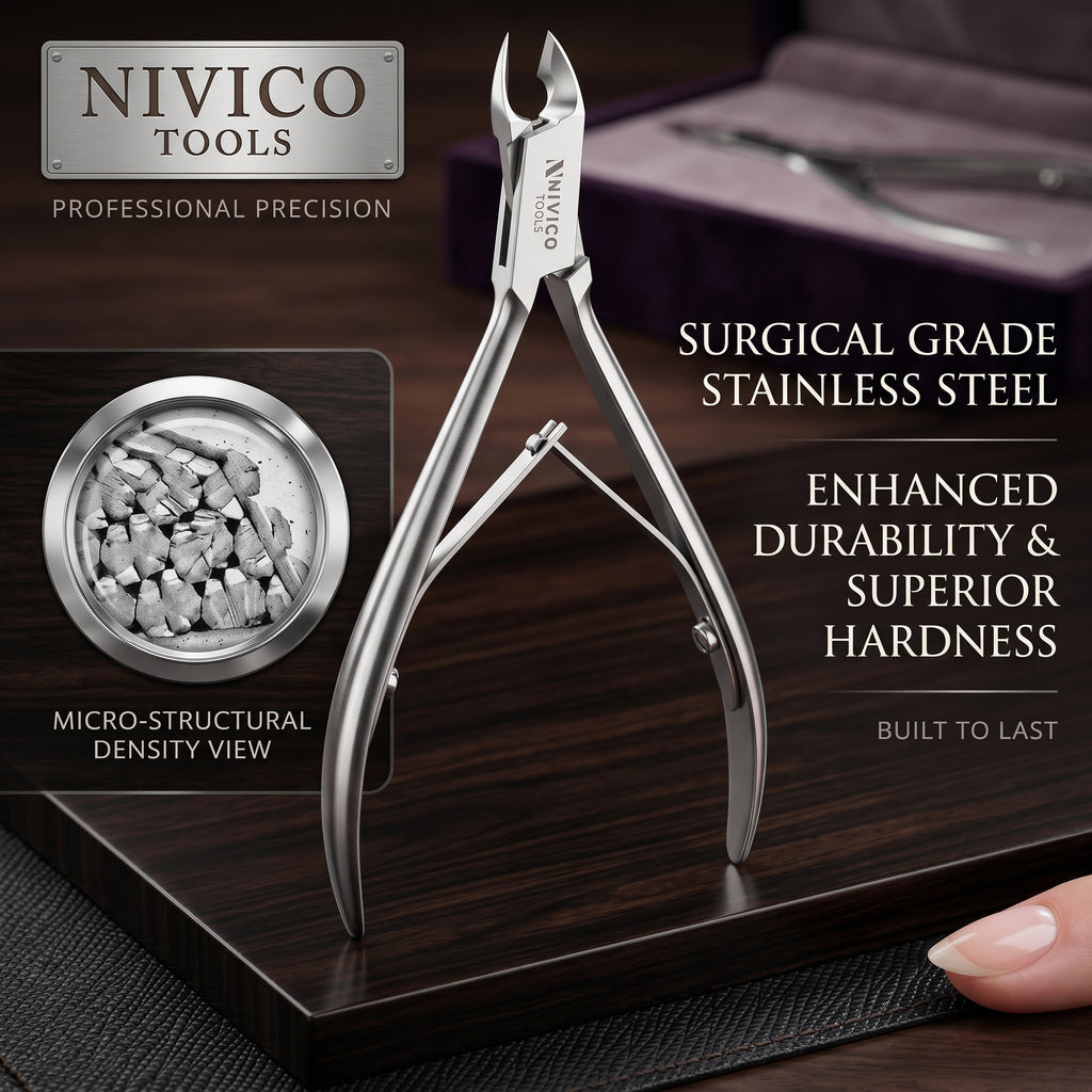 Professional Cuticle Nipper – Cuticle Trimmer - Hangnail Clipper with Double Leaf Wire Spring