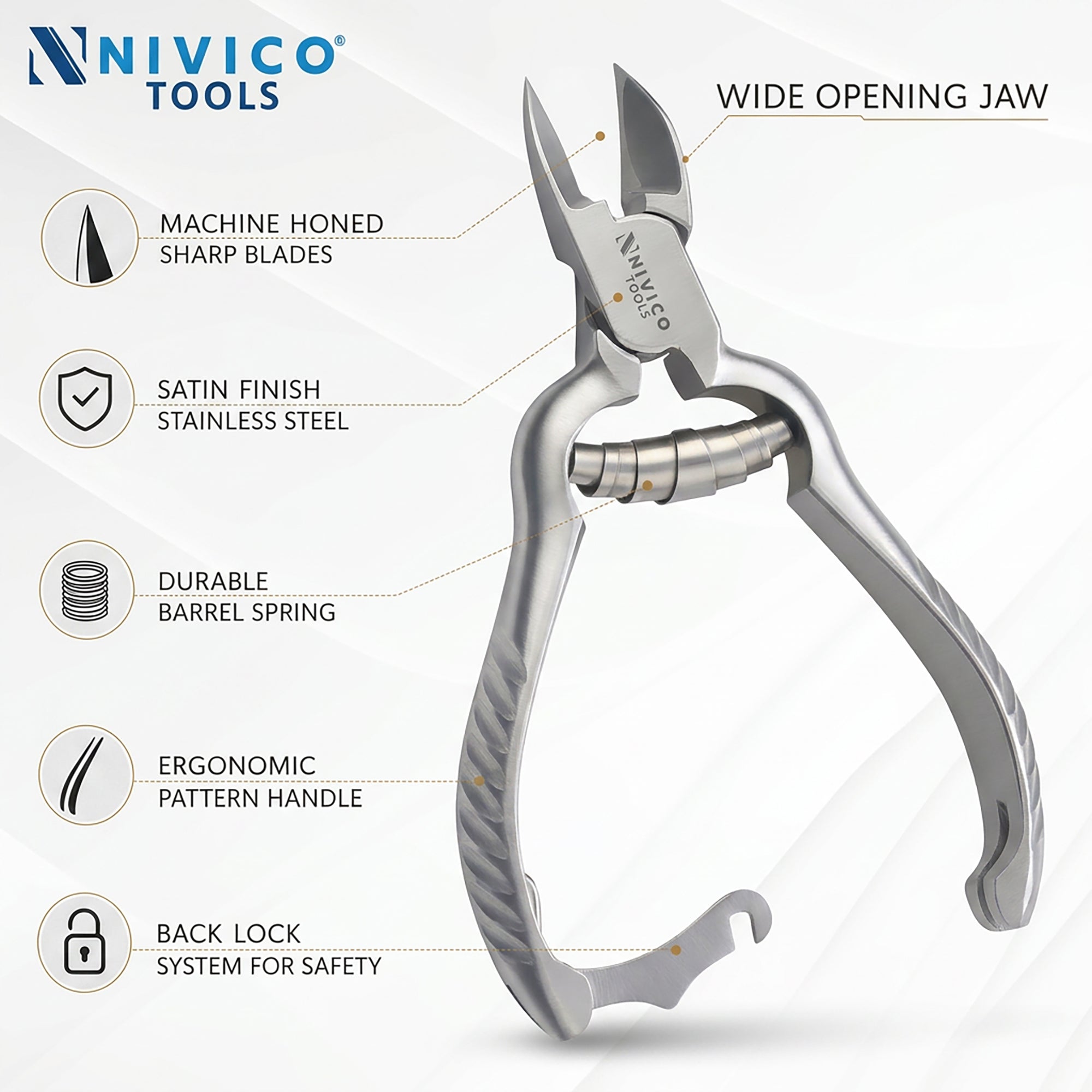 Professional Toenail Cutter – Heavy Duty Podiatry Clippers for Thick & Hard Nails