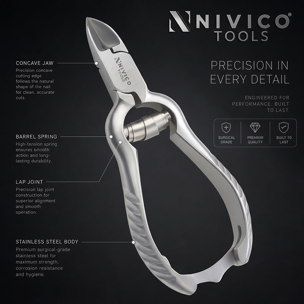 Professional Toenail Cutter – Heavy Duty Podiatry Clippers for Thick & Hard Nails