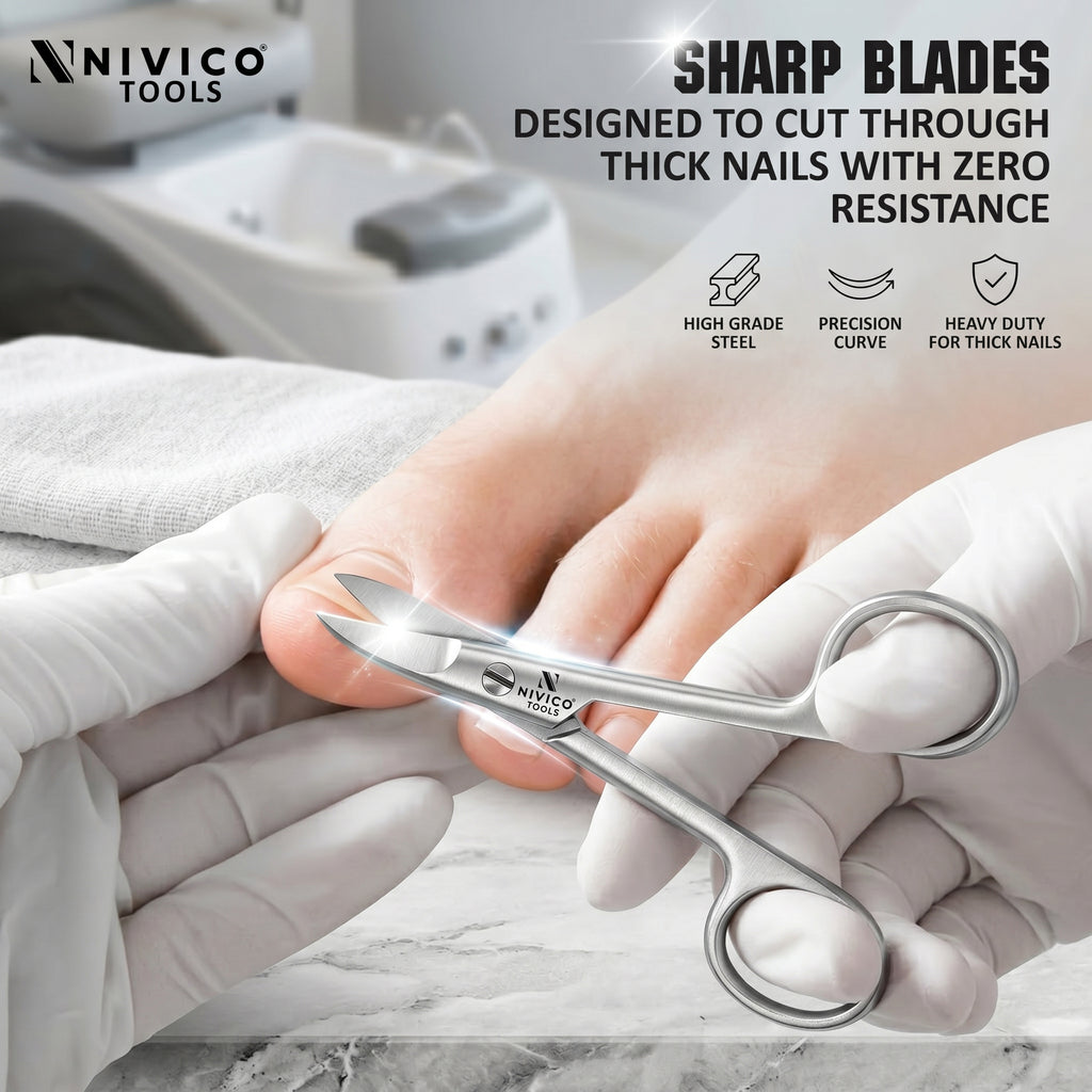 Premium Toenail Scissors – Heavy-Duty Podiatry Shears for Thick & Ingrown Nails