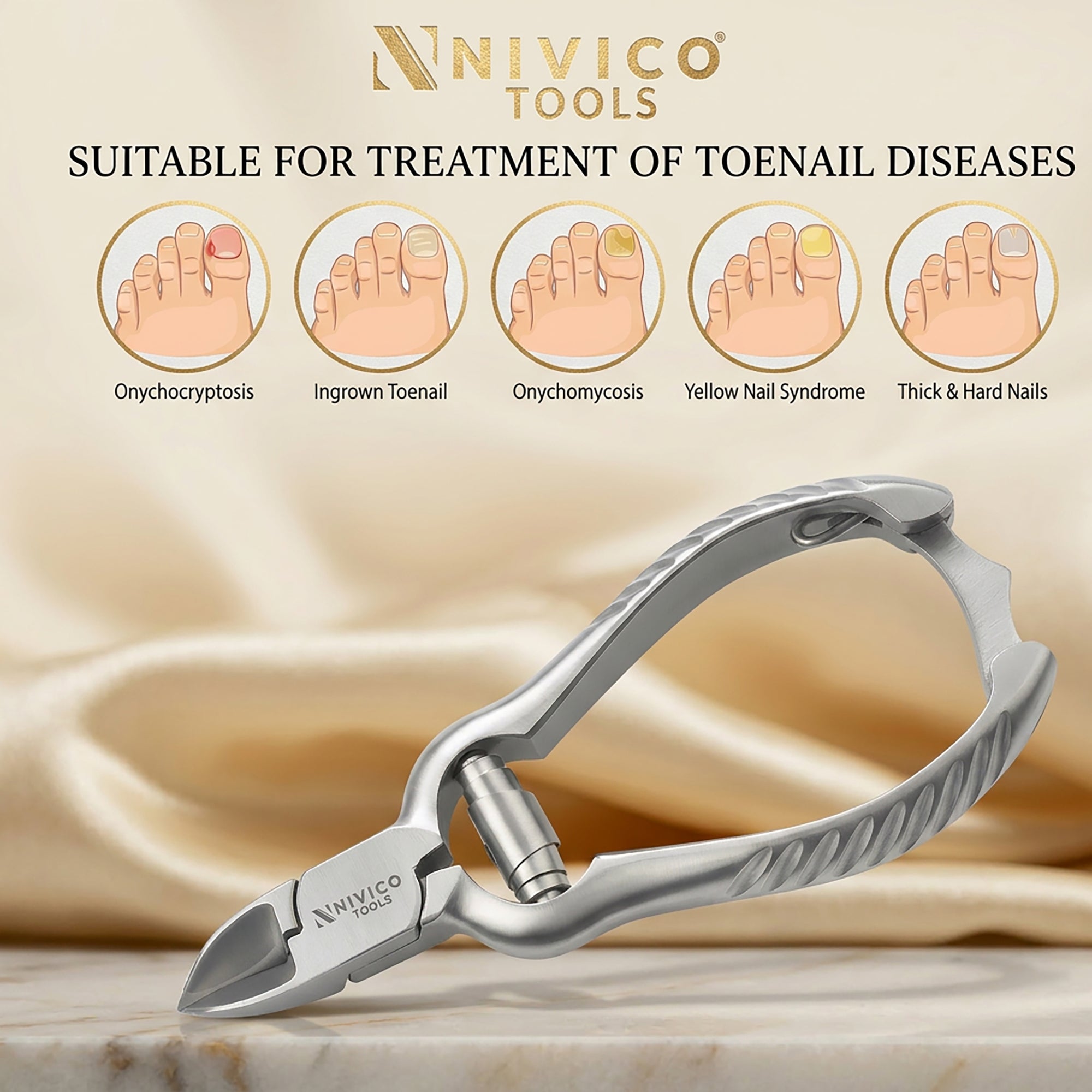 Professional Toenail Cutter – Heavy Duty Podiatry Clippers for Thick & Hard Nails