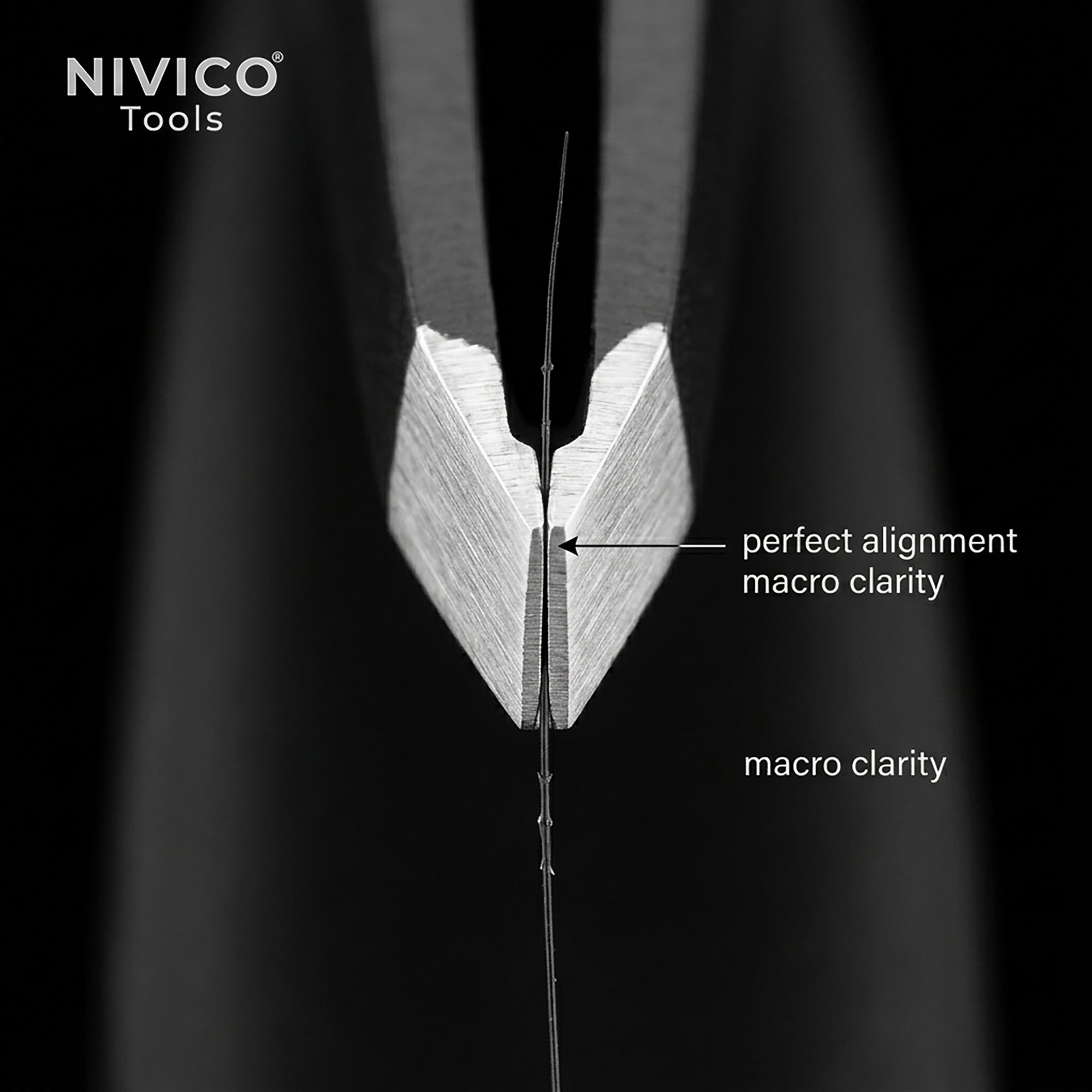 NIVICO Black Tweezers Set with Leather Pouch