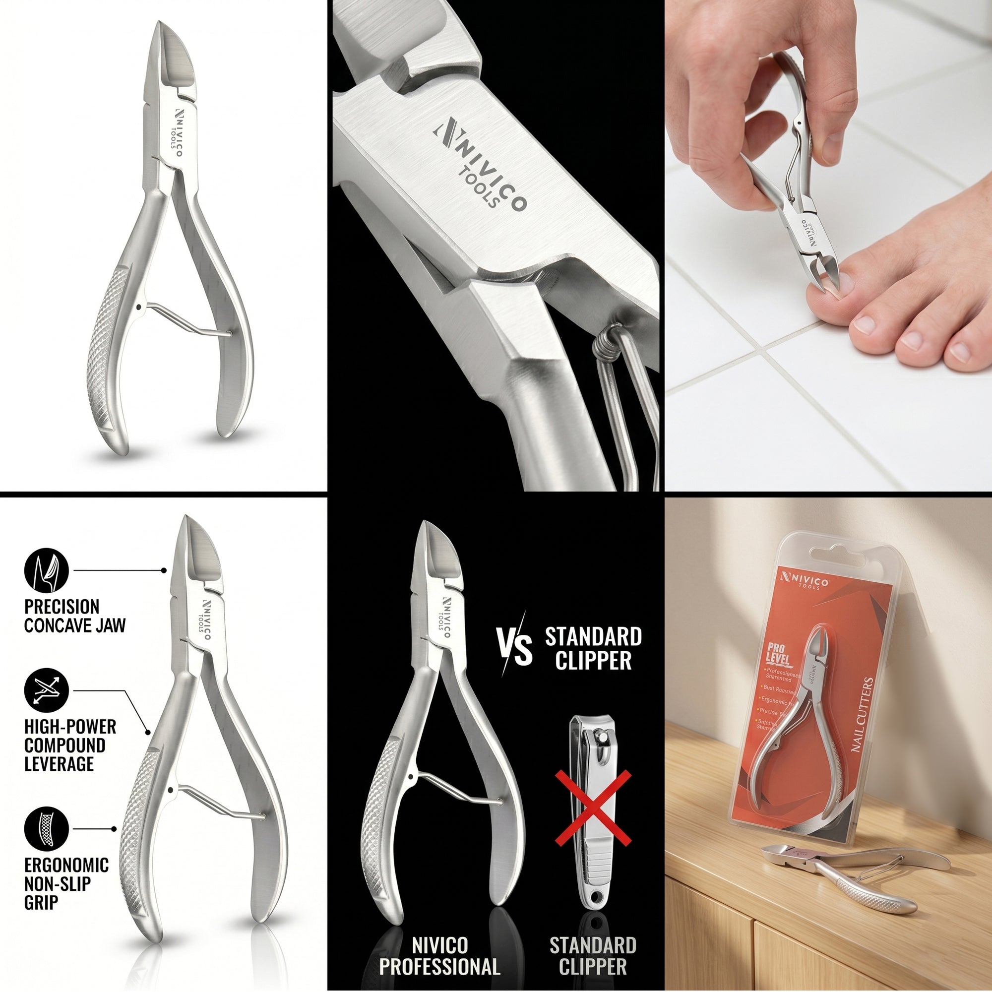 Professional Nail Cutter – Premium Fingernail & Toenail Clipper