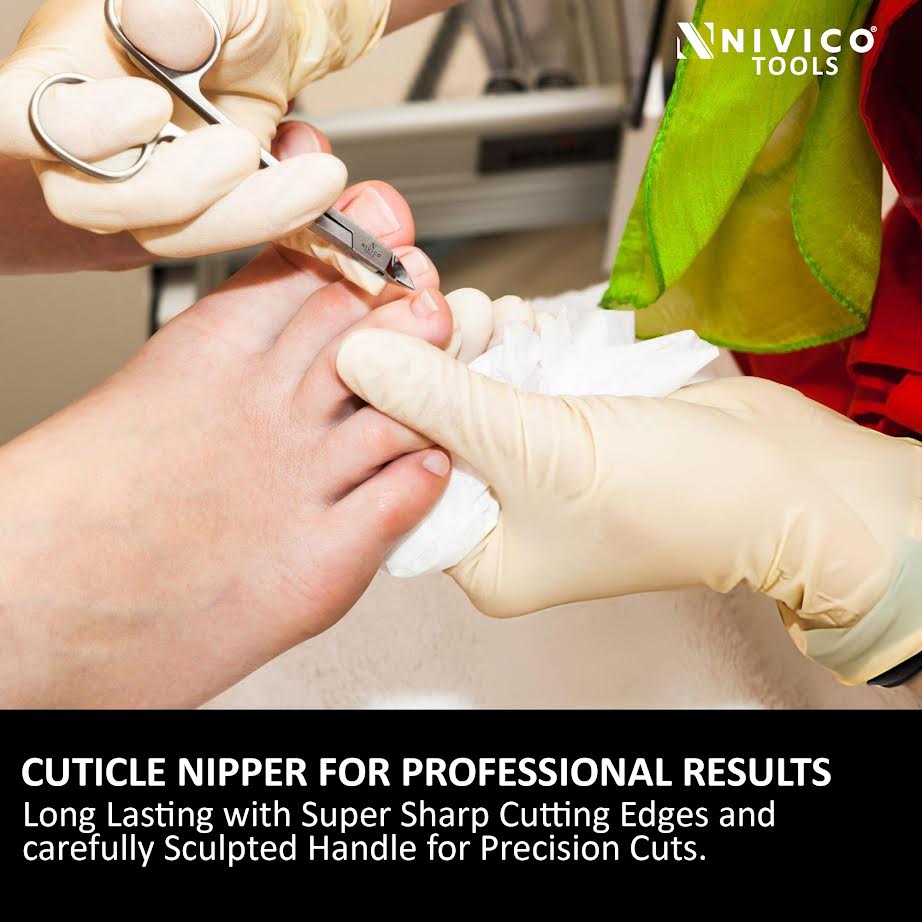 NIVICO Cuticle Nipper with Rings, 10cm, 5mm Tip, Cuticle Trimmer