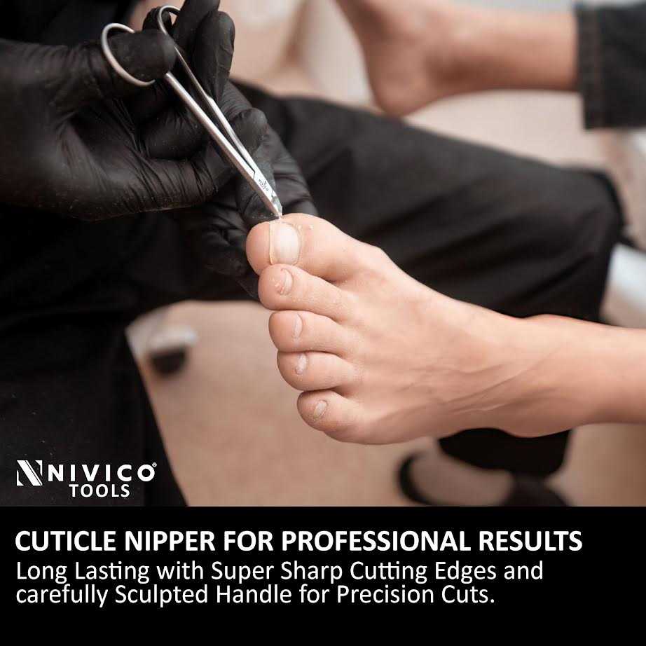 NIVICO Cuticle Nipper with Rings, 10cm, 5mm Tip, Cuticle Trimmer