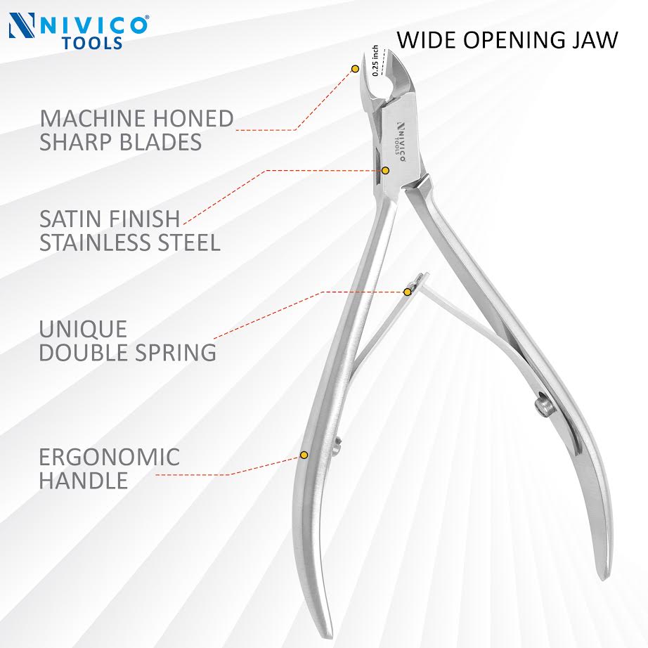 Double Leaf Wire Spring - Stainless Steel Cuticle Trimmer - Cuticle Nippers