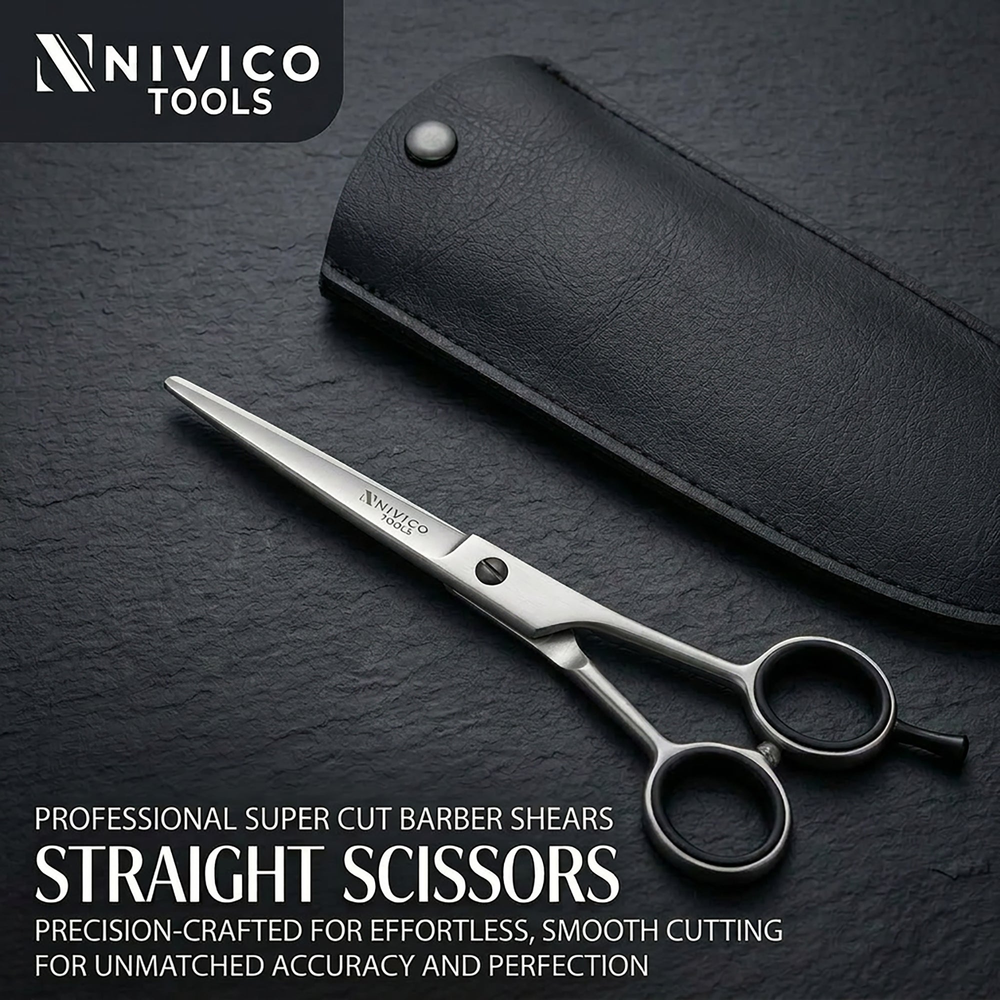 Professional 6.5” Barber Scissors - Hair Cutting Shears with Comb