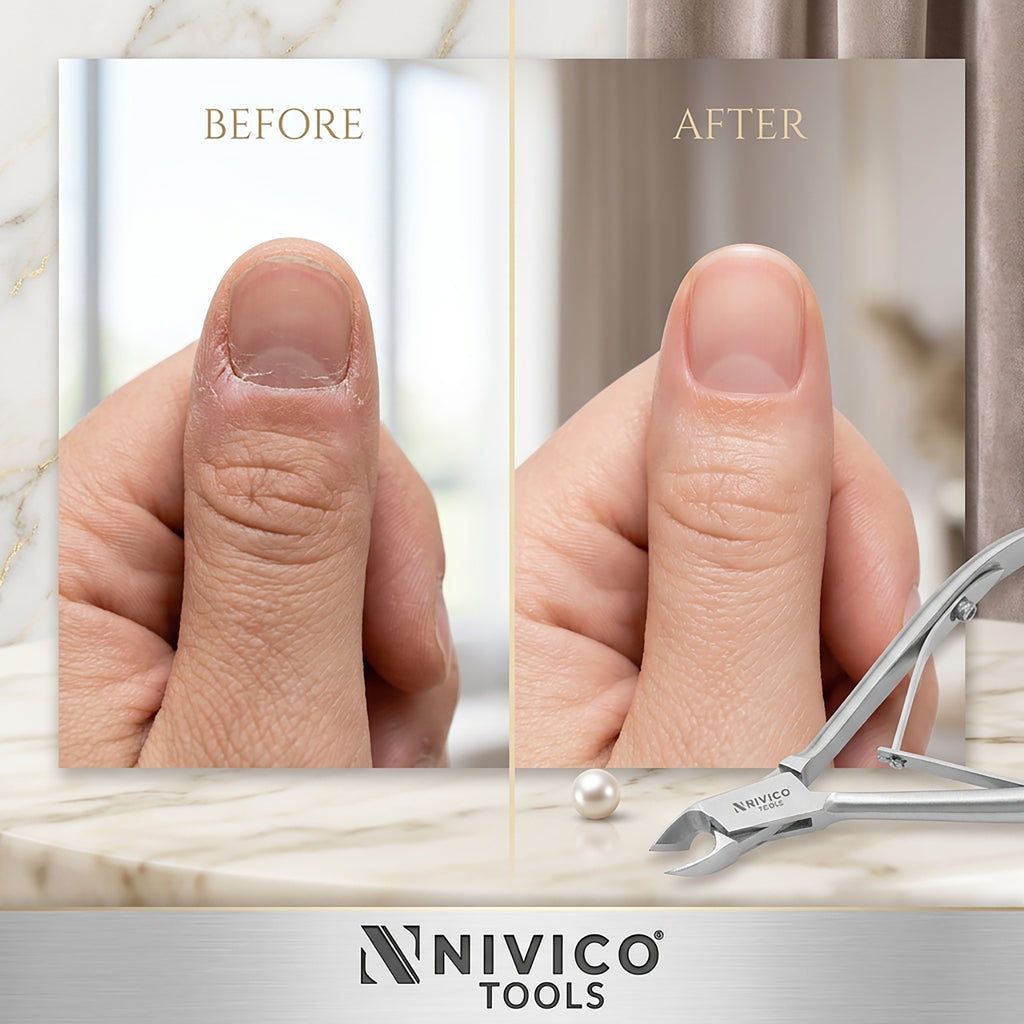 Professional Cuticle Nipper – Cuticle Trimmer - Hangnail Clipper with Double Leaf Wire Spring