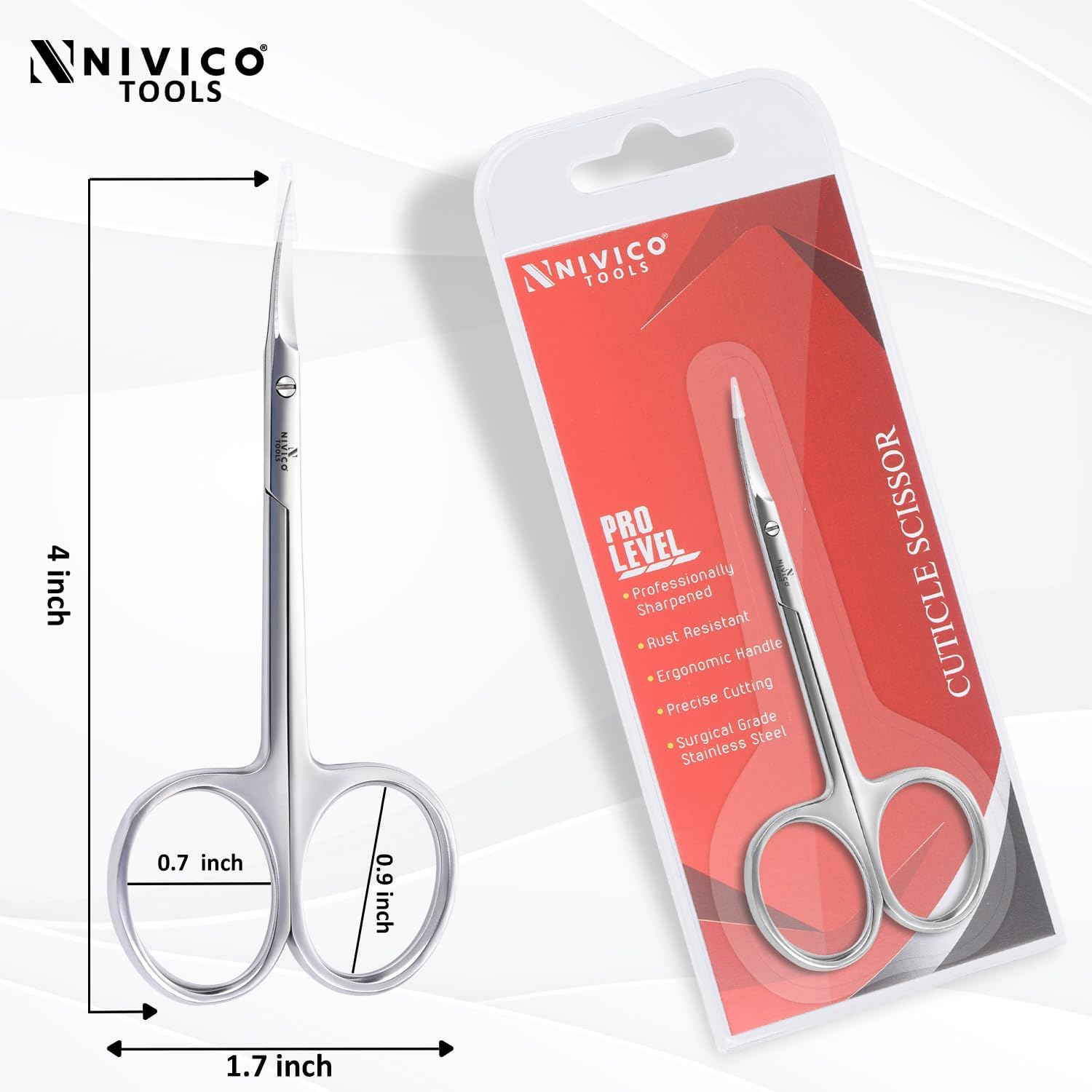 NIVICO Fine point Cuticle Scissor 10cm