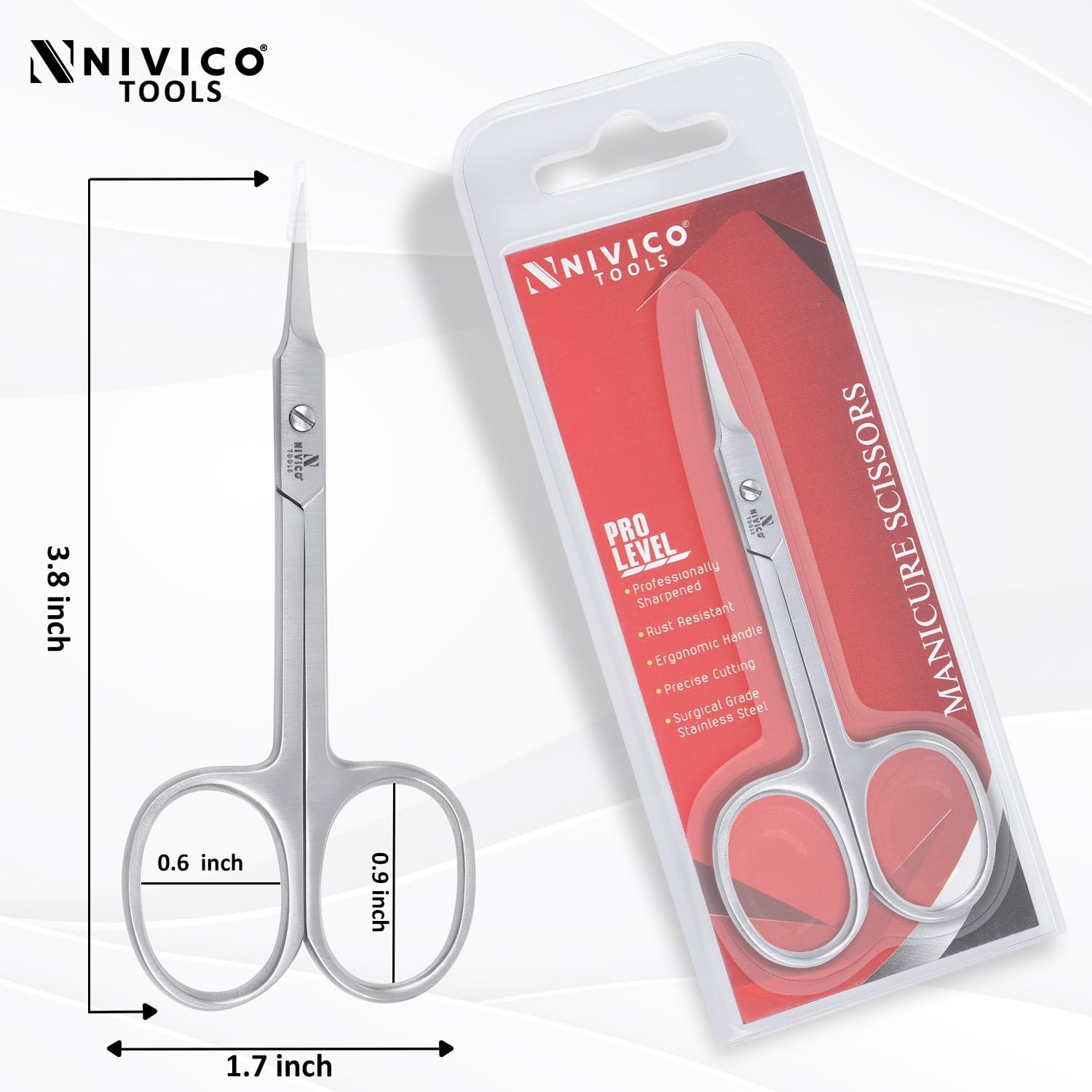 NIVICO Arrow Point 9.5cm Cuticle Scissor