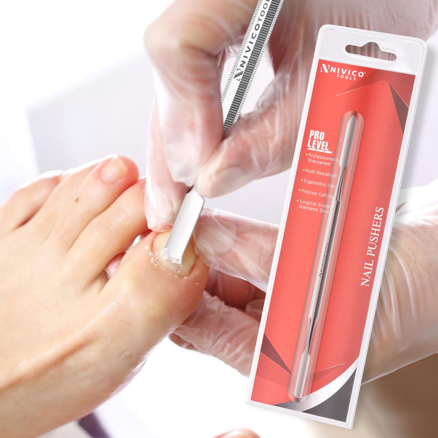 NIVICO Spatula Metal Nail Pusher And Pusher Tool