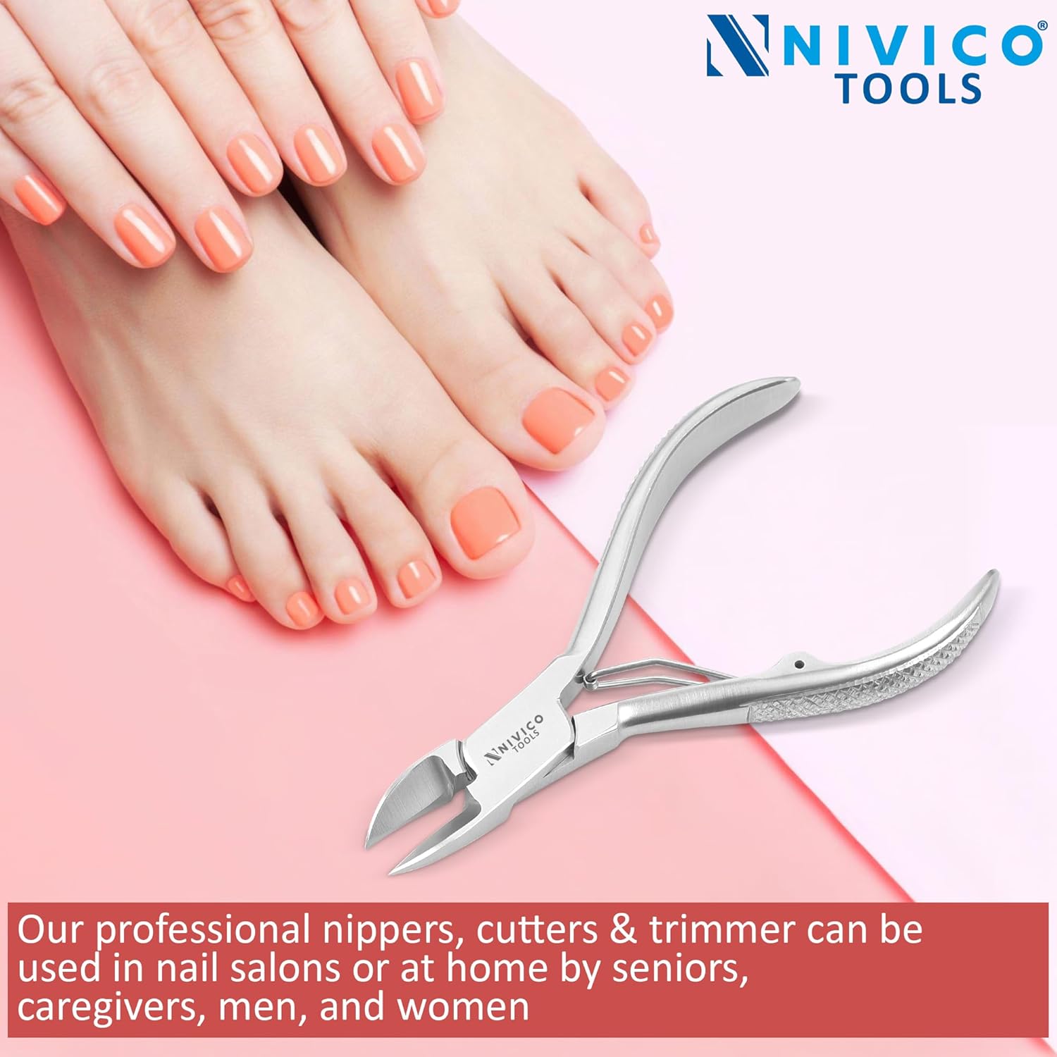 NIVICO Nail Cutter 4" - 10cm, Single Leaf Wire Spring