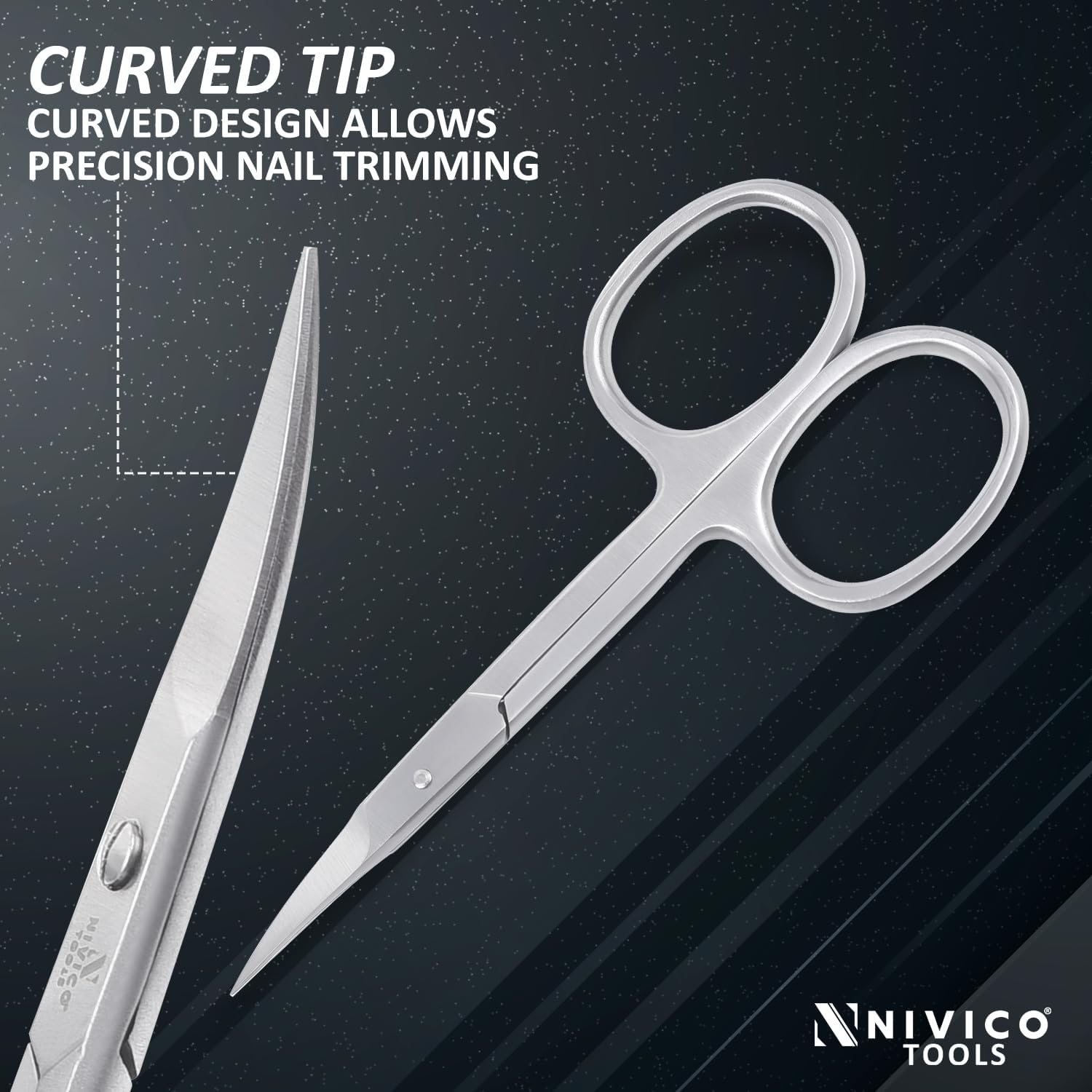 NIVICO Cuticle Scissors, Multi-Purpose Stainless Steel Cuticle Scissors for Grooming
