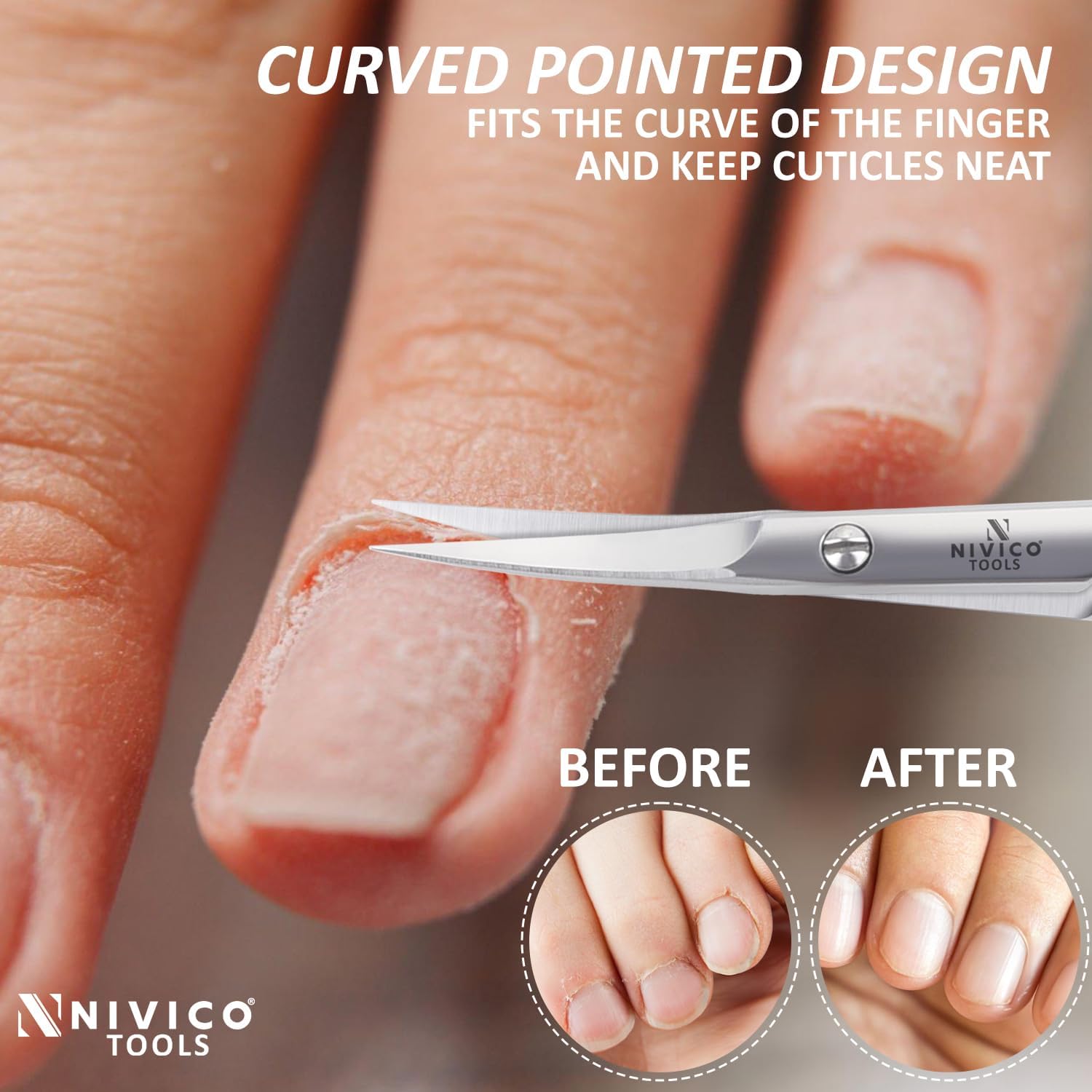 NIVICO Fine point Cuticle Scissor 10cm