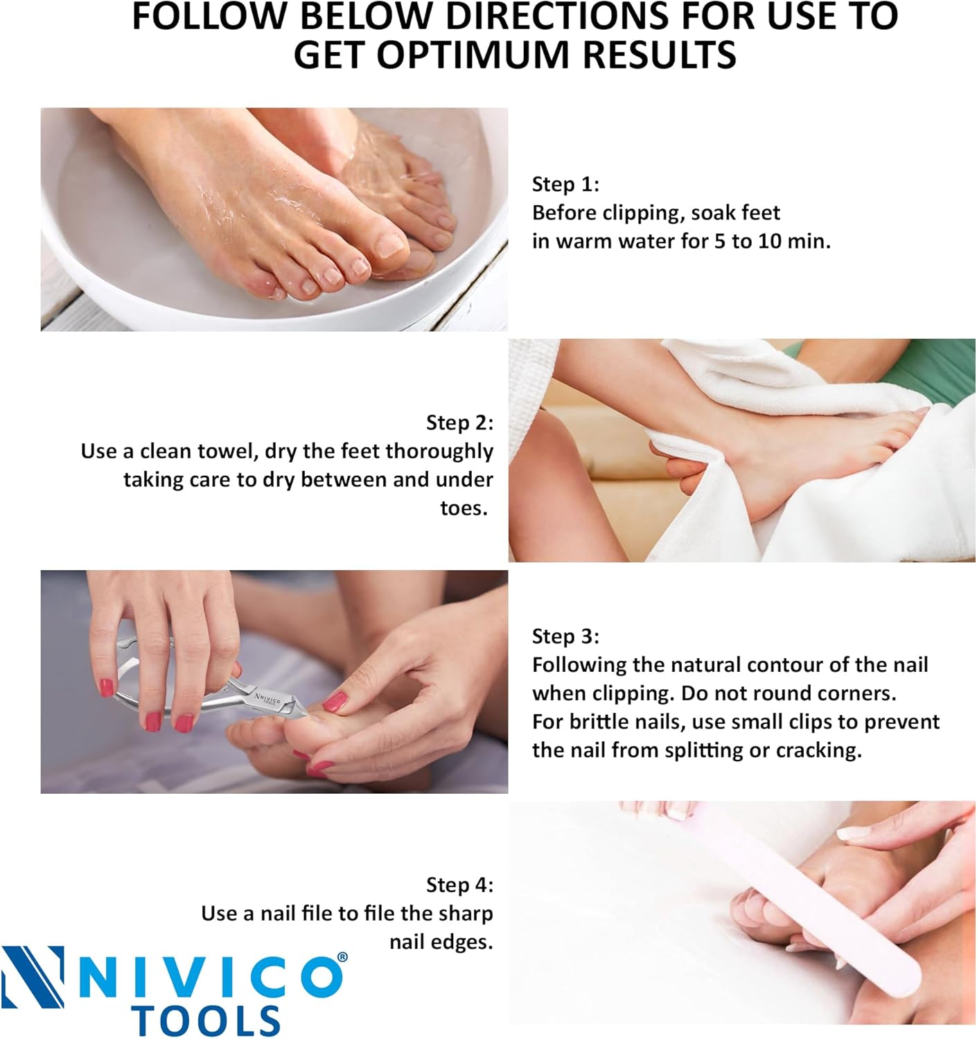 NIVICO Moon Shaped Nail Cutter Printed Handle with Back Lock