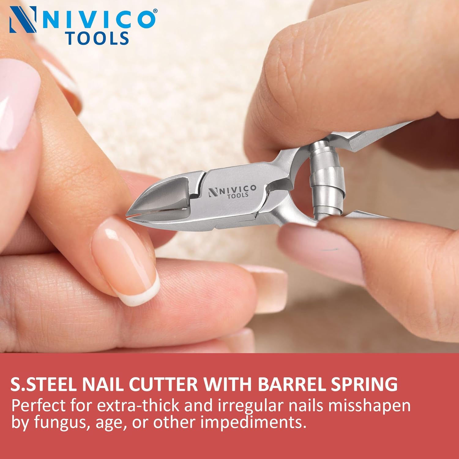 NIVICO Heavy Duty Toe Nail Clippers for Thick Nails