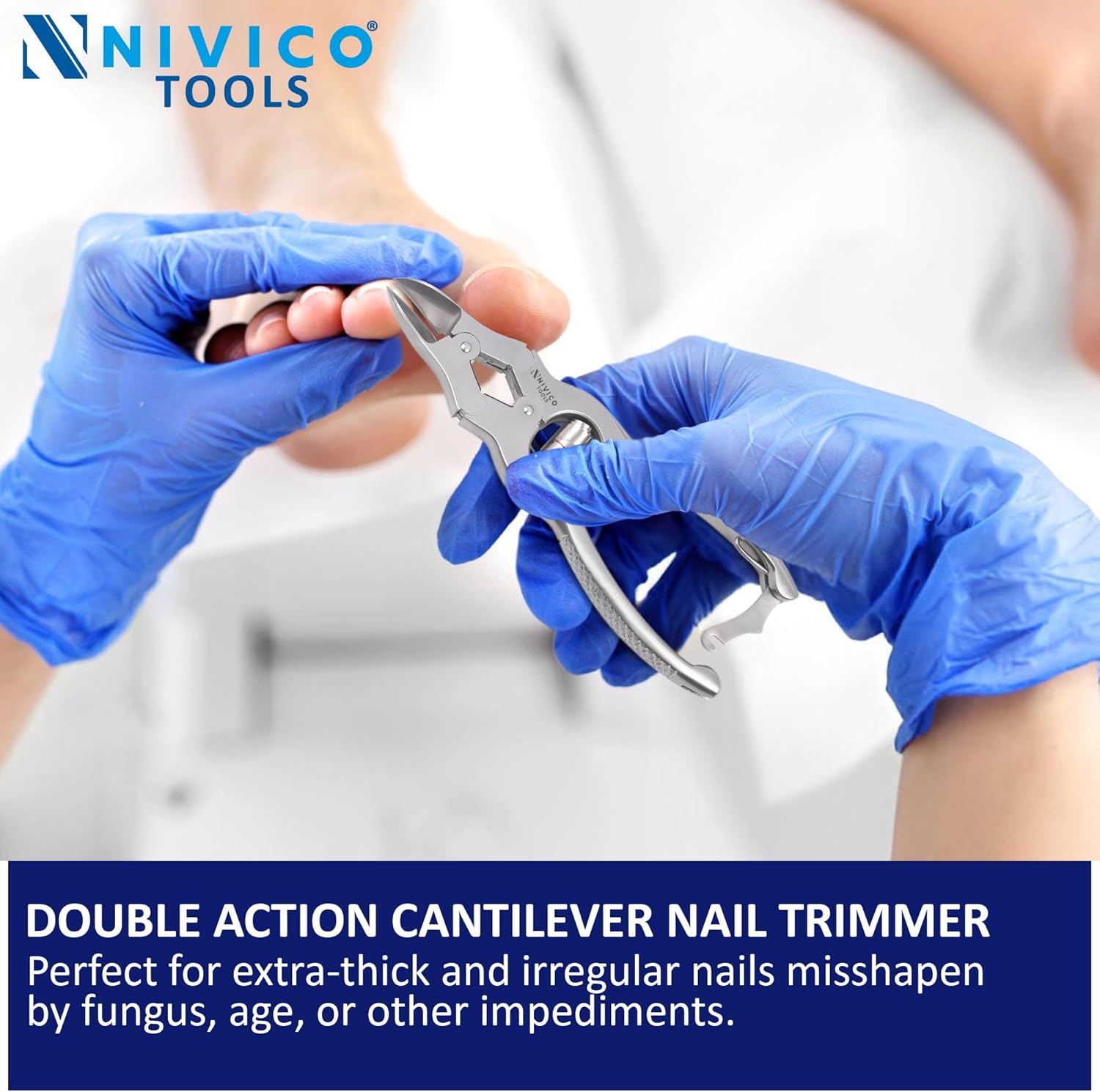 NIVICO Heavy Duty Toe Nail Clippers for Thick Nails