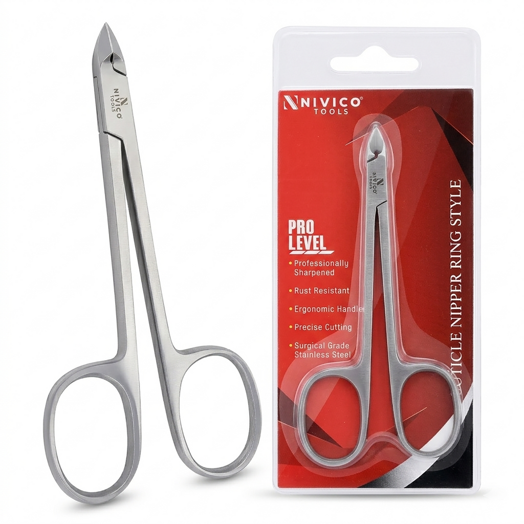 Premium Cuticle Nipper with Ring Handle – Cuticle Trimmer - Hangnail Clipper – Scissor-Style