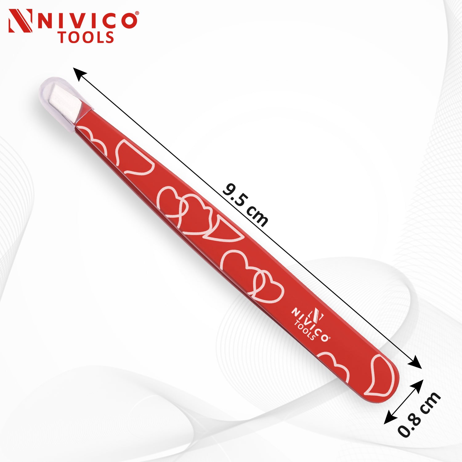 NIVICO Eyebrow Tweezer Hair Removal (Red Coated)