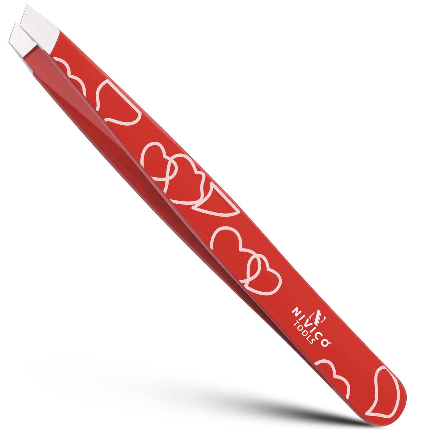 NIVICO Eyebrow Tweezer Hair Removal (Red Coated)