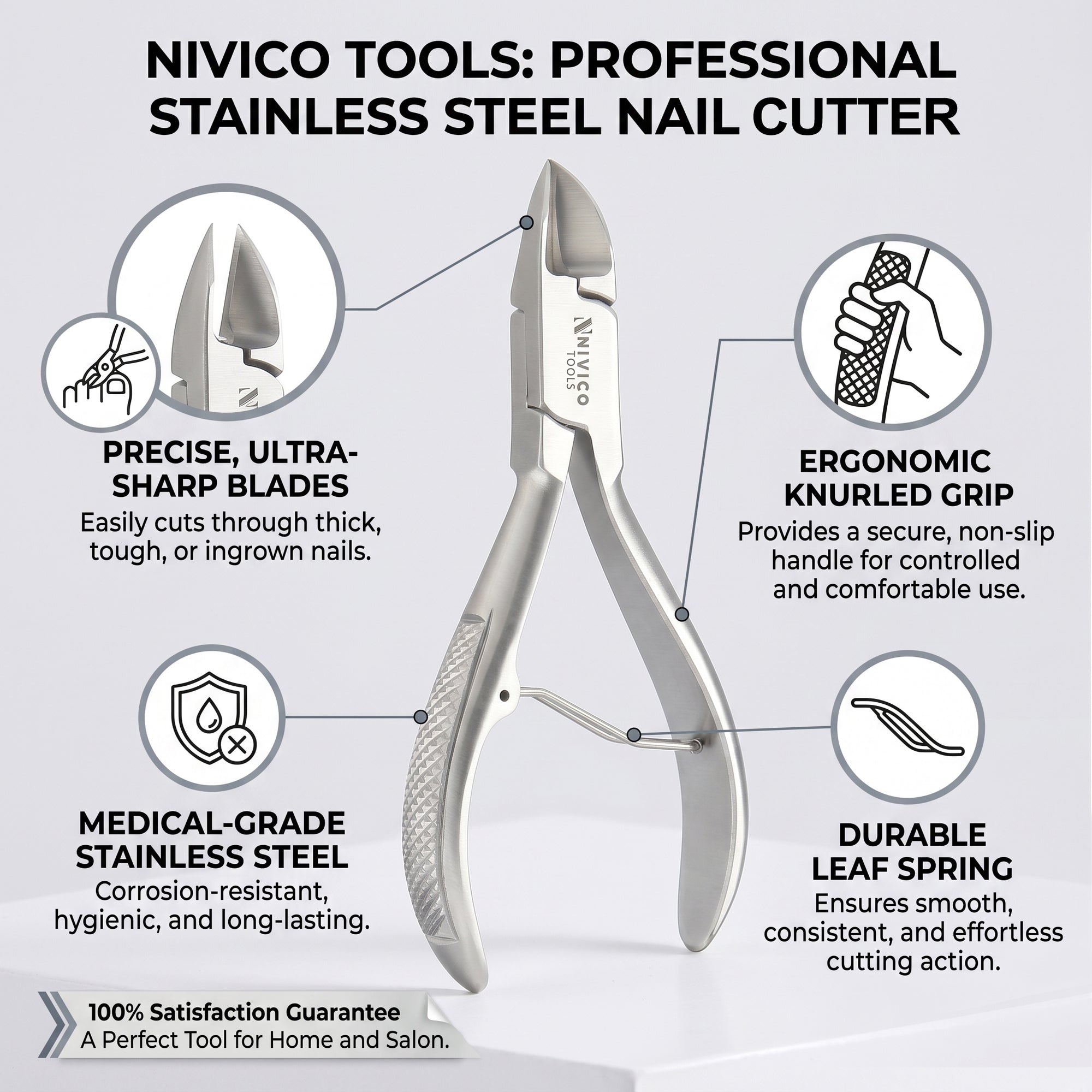 Professional Nail Cutter – Premium Fingernail & Toenail Clipper